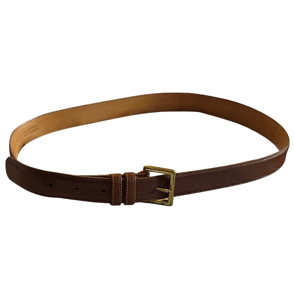 Vintage COACH Leather Belt, British Tan, # 7800, Size 34” Waist, Luxury Designer